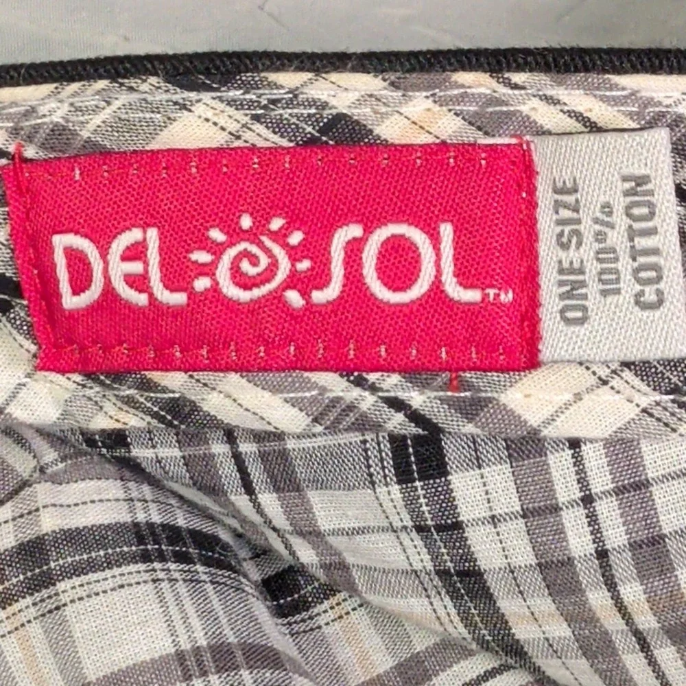 Del Sol Hat Womens Butterfly Sparkle Logo Black Adjustable Casual Y2K Bling